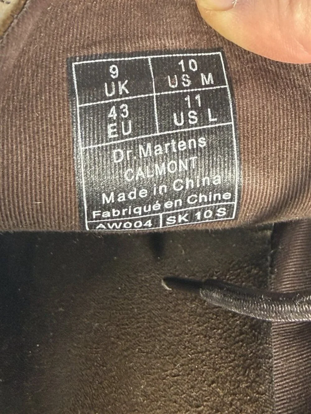 Dr. Martens Brown Leather lace up Distress Calmont Men's Shoes Size 10 M